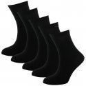 TWINDAY Lot de 5 paires de Chaussettes Femme Coton LESUNIES Noir