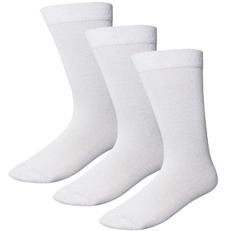 TWINDAY Lot de 3 paires de Chaussettes Homme Microcoton LESBLANCS Blanc
