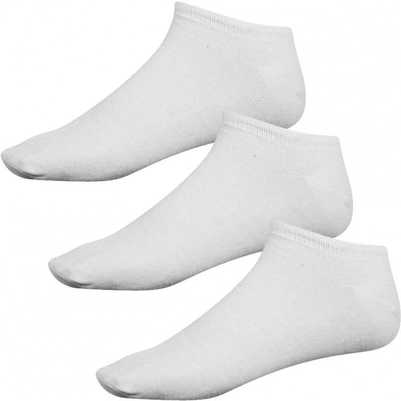 TWINDAY Lot de 3 paires de Socquettes Enfant Coton LESBLANCHES Blanc