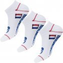 LOT DE 3 Socquettes Chaussettes Enfant Blanc et Bleu