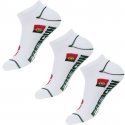 FREEGUN Lot de 3 paires de Socquettes Enfant Coton EURO Portugal Blanc