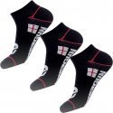 FREEGUN Lot de 3 paires de Socquettes Enfant Coton EURO Angleterre Noir