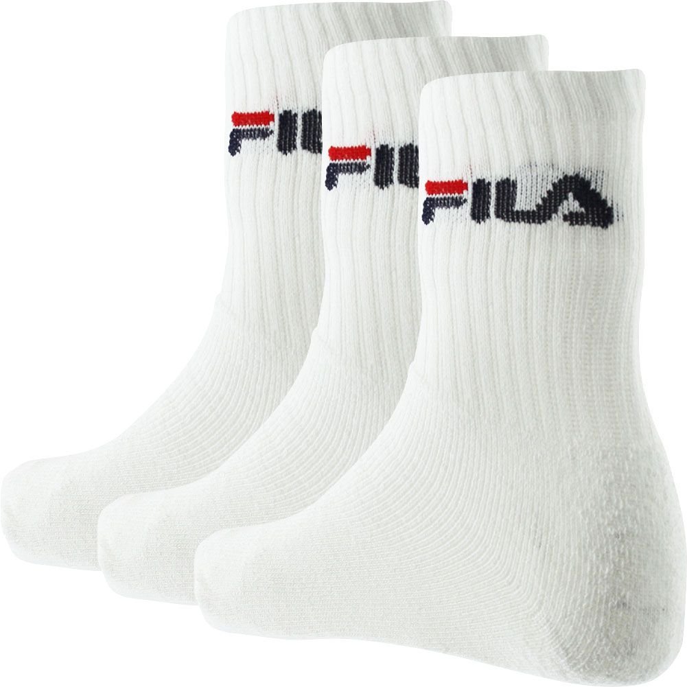 Mi-chaussettes homme blanc T43/46 FILA : le lot de 3 paires de mi- chaussettes à Prix Carrefour