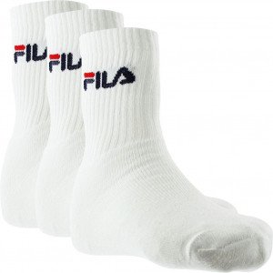 FILA Lot de 3 paires de Chaussettes Homme Coton CALZE Blanc