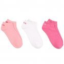 FILA Lot de 3 paires de Socquettes Femme Coton CALZA Rose