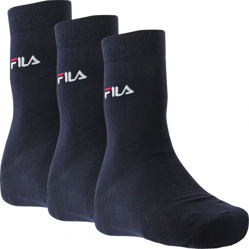 FILA Lot de 3 paires de Chaussettes Homme Coton FINES Marine