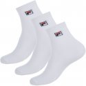 FILA Lot de 3 paires de Socquettes Homme Coton LOWCUT Blanc