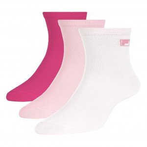 FILA Lot de 3 paires de Socquettes Femme Coton LOWCUT Rose FILA Lot de 3 paires de Socquettes Femme Coton LOWCUT Rose
