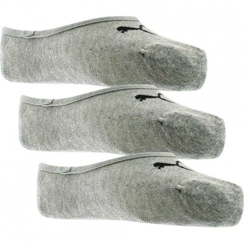 LOT DE 3 Invisibles Chaussettes Mixte FOOTIEX3 Gris et Noir
