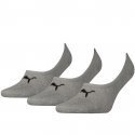 LOT DE 3 Invisibles Chaussettes Mixte FOOTIEX3 Gris et Noir