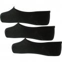 LOT DE 3 Invisibles Chaussettes Mixte FOOTIEX3 Noir et Beige