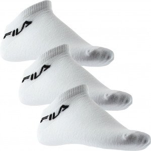 FILA Lot de 3 paires de Socquettes Garçon Coton CALZ Blanc