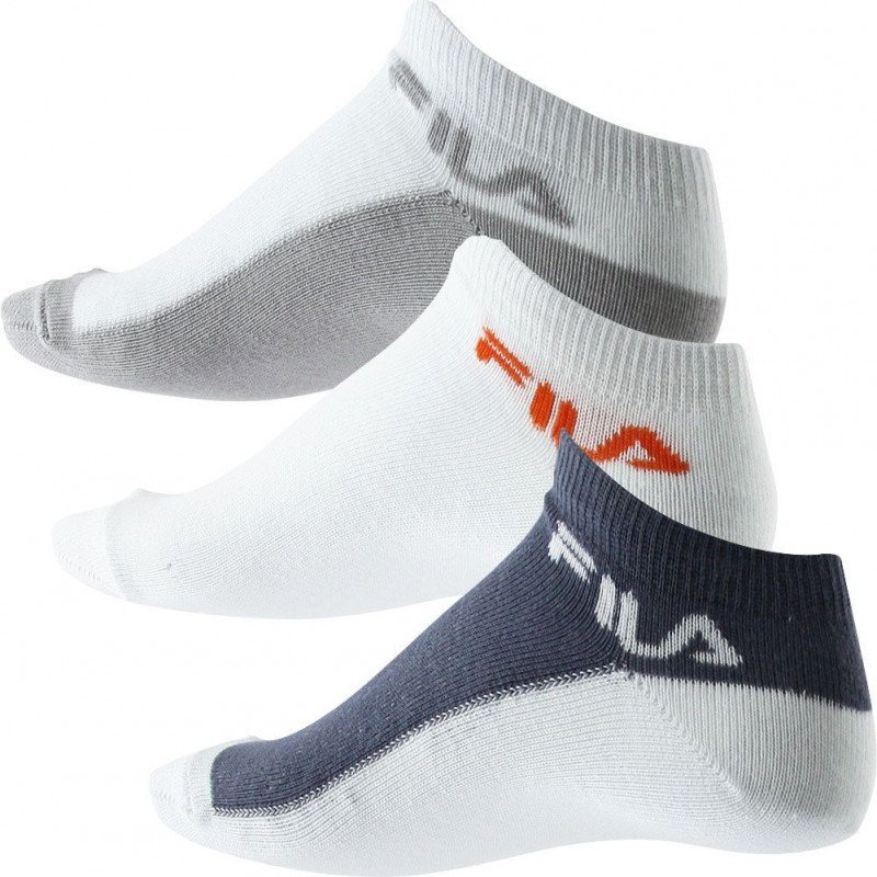 LOT DE 3 Socquettes Chaussettes Garçon CALZ Blanc et Gris
