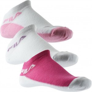 FILA Lot de 3 paires de Socquettes Fille Coton CALZ Rose