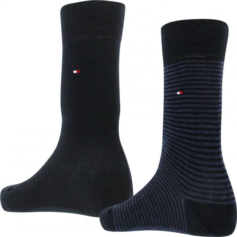 LOT DE 2 Chaussettes Chaussettes Homme SMALLSTRIPE Bleu et Marine