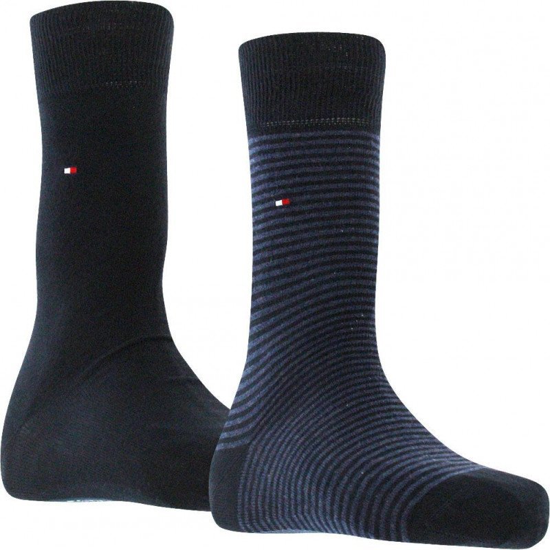 LOT DE 2 Chaussettes Chaussettes Homme SMALLSTRIPE Bleu et Marine