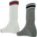 LOT DE 2 Chaussettes Chaussettes Homme PATCH Gris et Blanc
