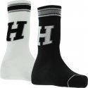 LOT DE 2 Chaussettes Chaussettes Homme PATCH Noir et Blanc