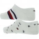 TOMMY HILFIGER Lot de 2 paires de Socquettes Homme Coton SNEAK Blanc