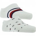 TOMMY HILFIGER Lot de 2 paires de Socquettes Homme Coton SNEAK Blanc