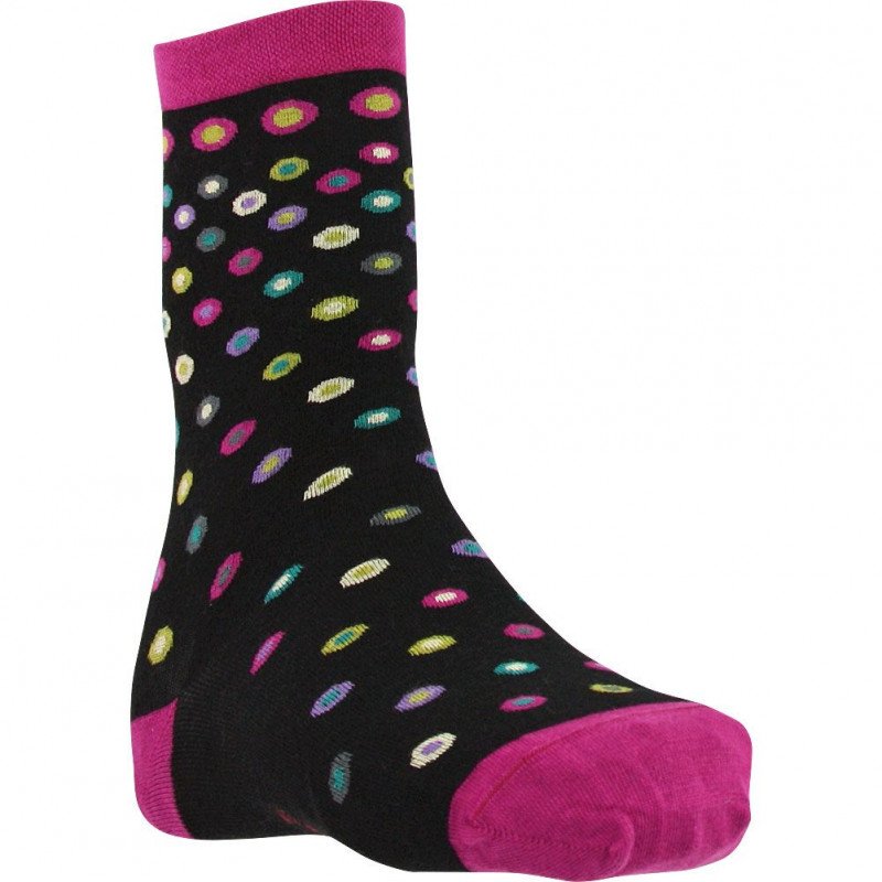 Chaussettes Femme RONDS Noir et Multicolore