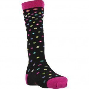 LABONAL Chaussettes Hautes Femme Viscose RONDS Noir