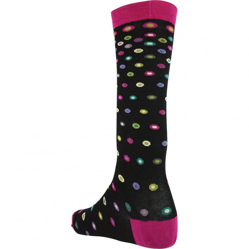 LABONAL Chaussettes Hautes Femme Viscose RONDS Noir