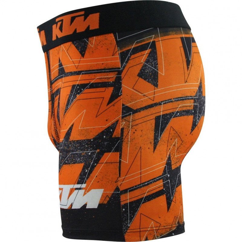 Boxer Homme LOG Orange et Noir