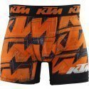 Boxer Homme LOG Orange et Noir