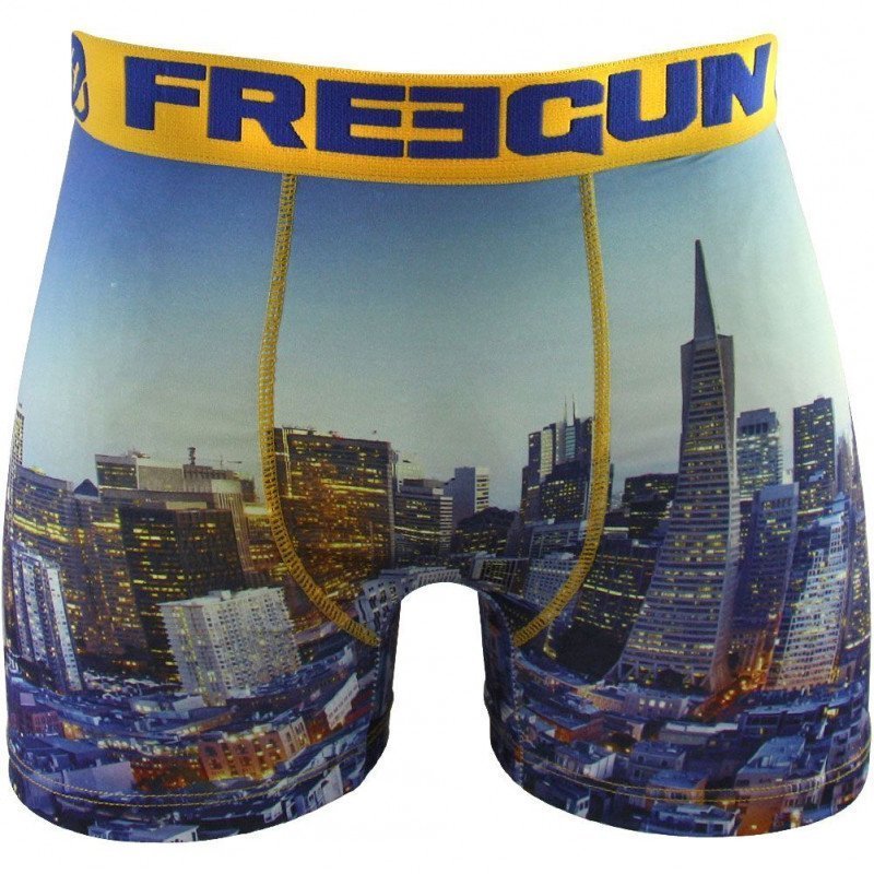 Boxer Homme SFO Bleu et Jaune