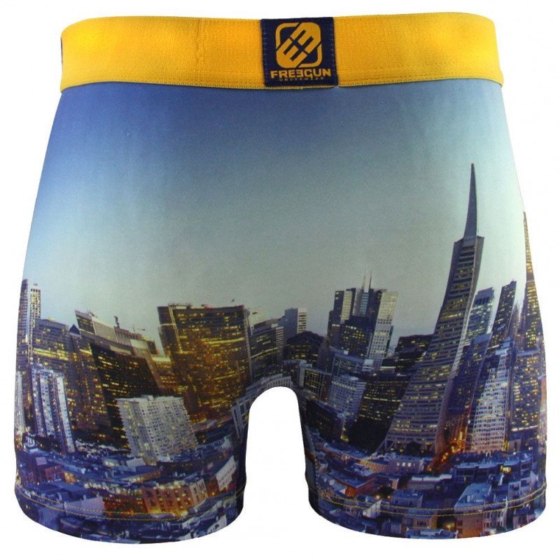 Boxer Homme SFO Bleu et Jaune