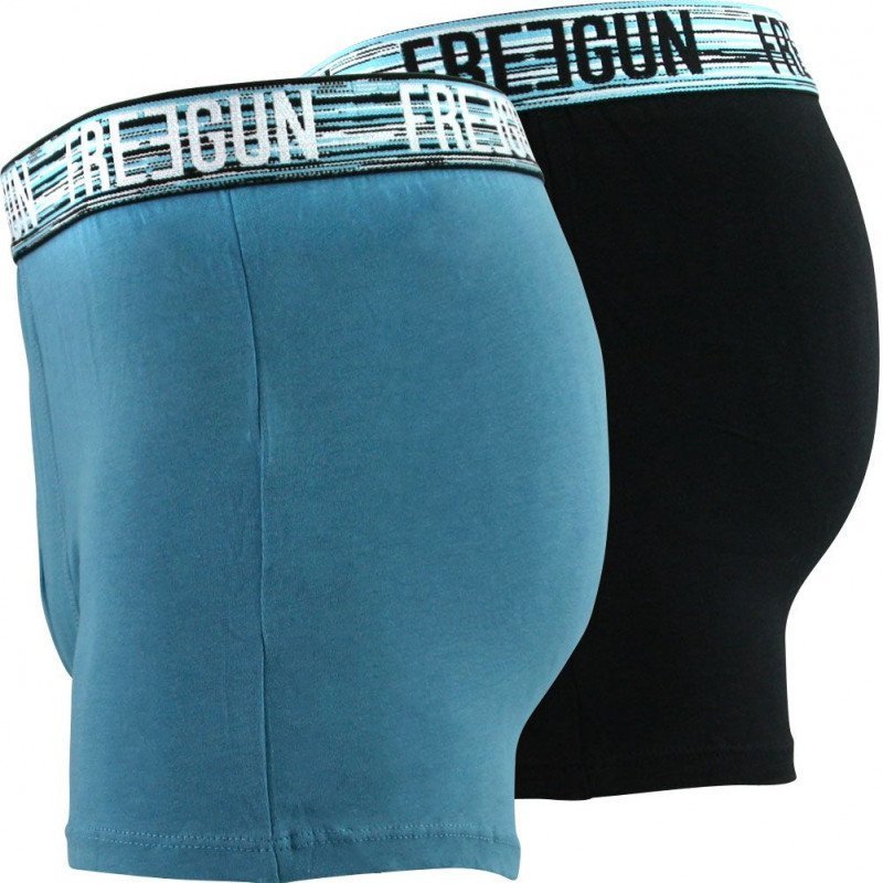 LOT DE 2 Boxer Sous-vêtements Homme BCX2ASS12 Bleu et Noir