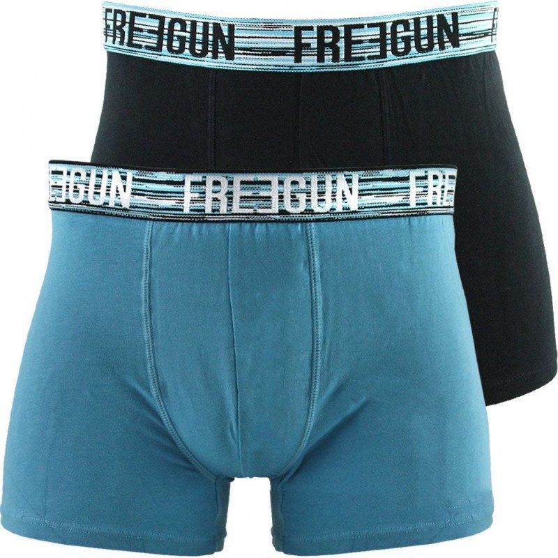 LOT DE 2 Boxer Sous-vêtements Homme BCX2ASS12 Bleu et Noir