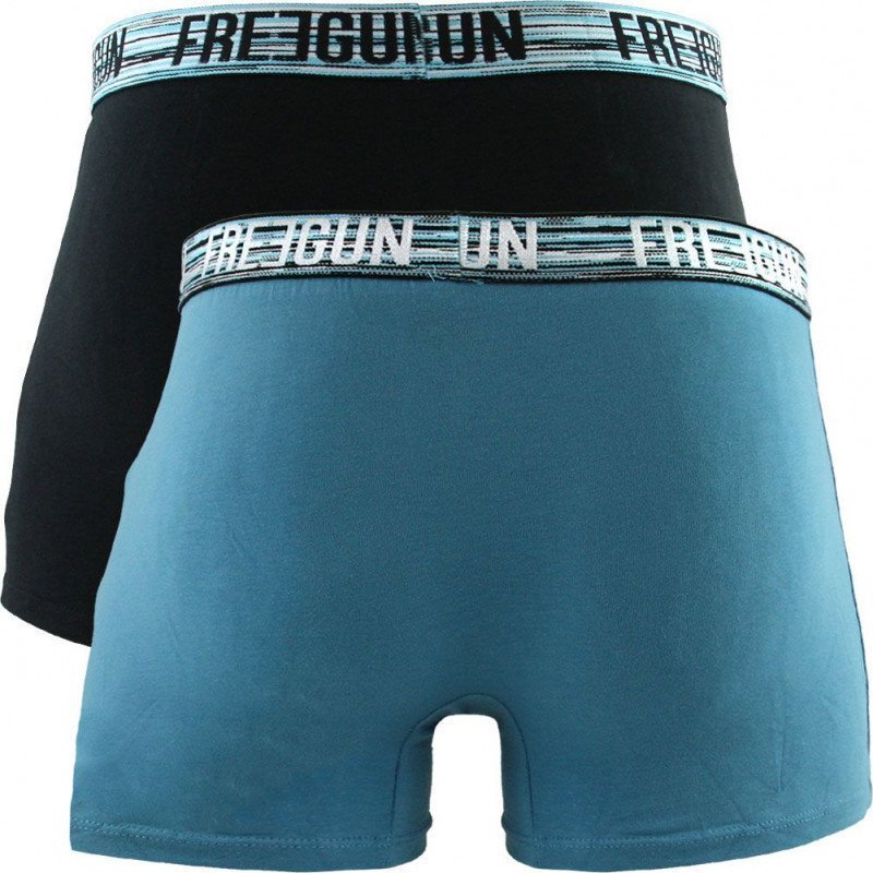 LOT DE 2 Boxer Sous-vêtements Homme BCX2ASS12 Bleu et Noir