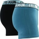 LOT DE 2 Boxer Sous-vêtements Homme BCX2ASS12 Bleu et Noir