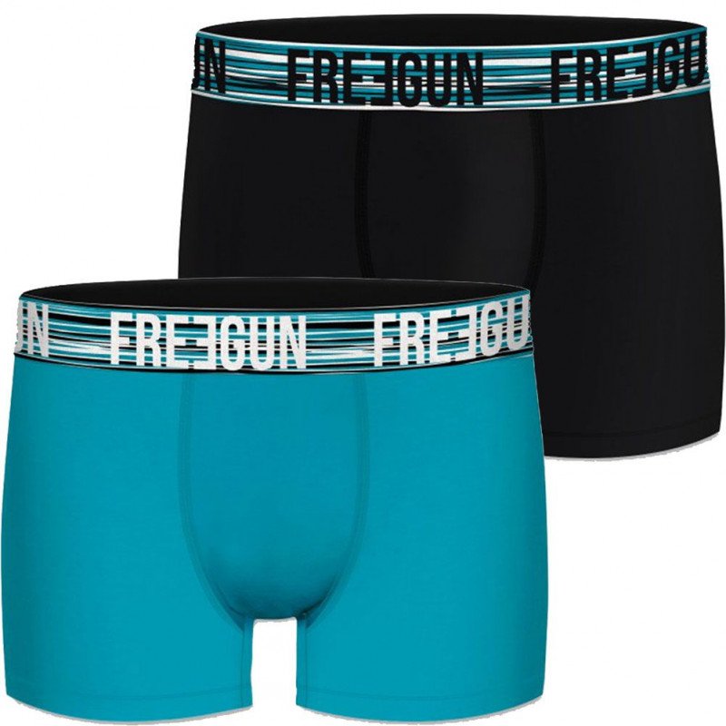 LOT DE 2 Boxer Sous-vêtements Homme BCX2ASS12 Bleu et Noir