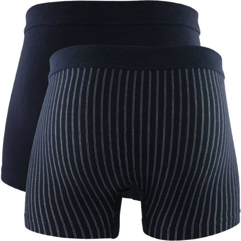 LOT DE 2 Boxer Sous-vêtements Homme STRETCH2 Bleu et Marine