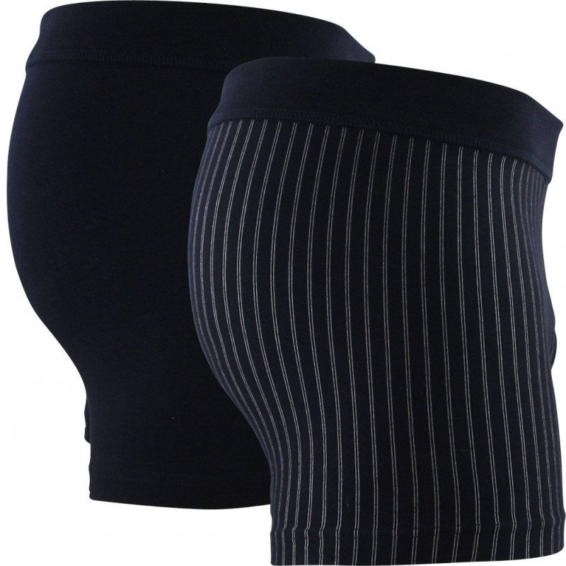 LOT DE 2 Boxer Sous-vêtements Homme STRETCH2 Bleu et Marine
