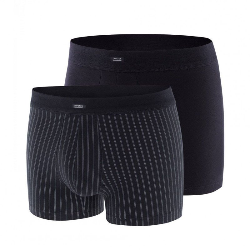 LOT DE 2 Boxer Sous-vêtements Homme STRETCH2 Bleu et Marine