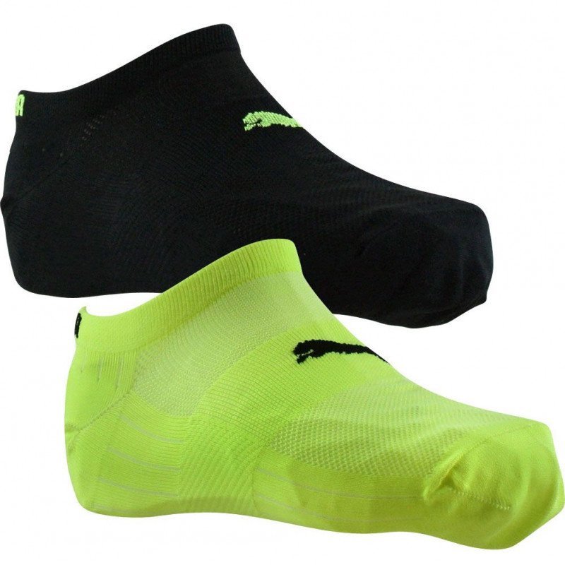 LOT DE 2 Socquettes Chaussettes Mixte TRAINLIGHT Noir et Jaune