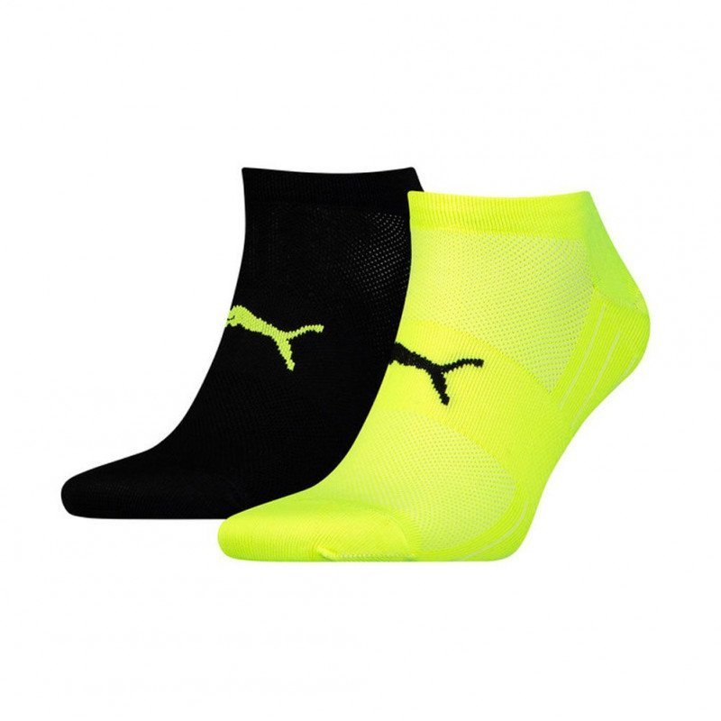 LOT DE 2 Socquettes Chaussettes Mixte TRAINLIGHT Noir et Jaune