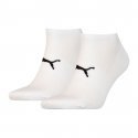 PUMA Lot de 2 paires de Socquettes Mixte Microfibre TRAINLIGHT Blanc PERFORMANCE