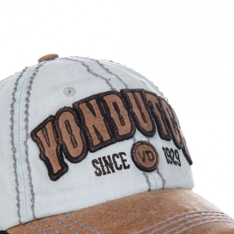 VON DUTCH Casquette Homme Coton VERN01 Ciel Marron