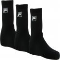 FILA Lot de 3 paires de Chaussettes Homme Coton TENNIS Noir