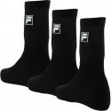 FILA Lot de 3 paires de Chaussettes Homme Coton TENNIS Noir