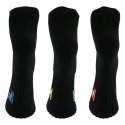 FILA Lot de 3 paires de Chaussettes Garçon Coton MULTILOGO Noir