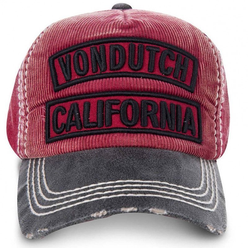 VON DUTCH Casquette Homme Coton NILES02 Rouge