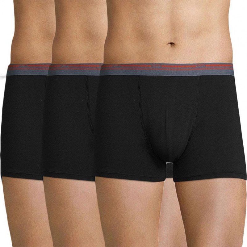 LOT DE 3 Boxer Sous-vêtements Homme DAILY COLORS Noir et Gris