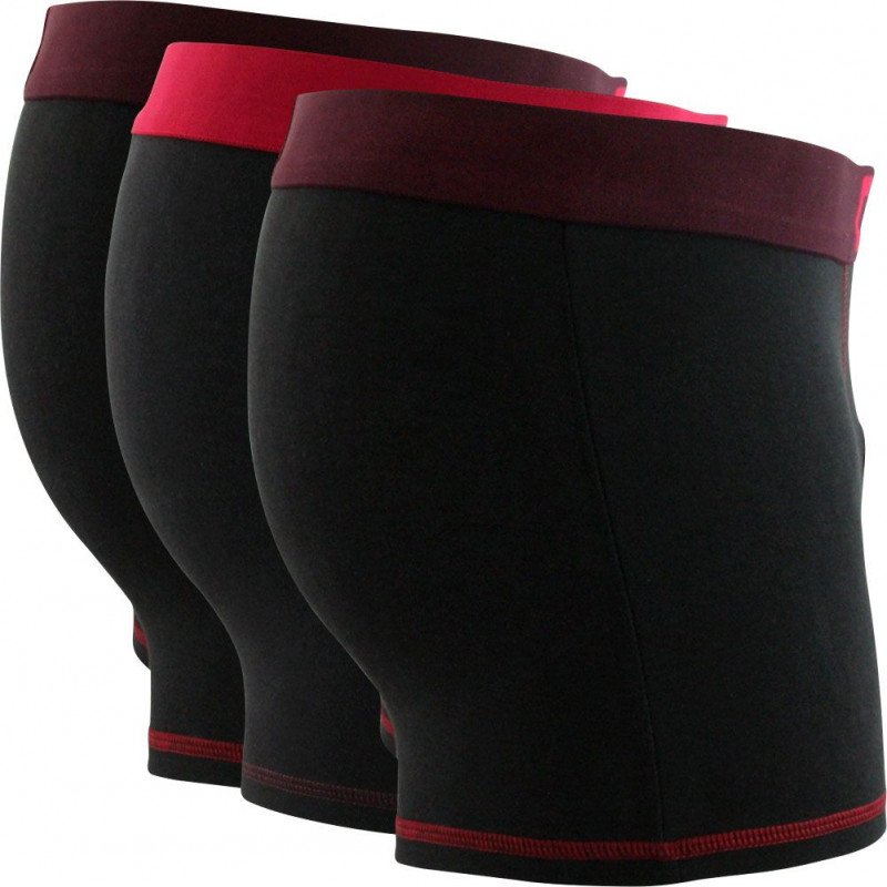 LOT DE 3 Boxer Sous-vêtements Homme MIX AND COLORS Noir et Rouge