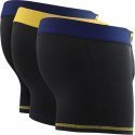 DIM 3 Boxers Homme Coton MIX AND COLORS Noir Safran Bleu marin